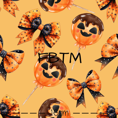 ROUND 49 - Halloween Candy Bows DOUBLE SCALE COTTON LYCRA 220gsm