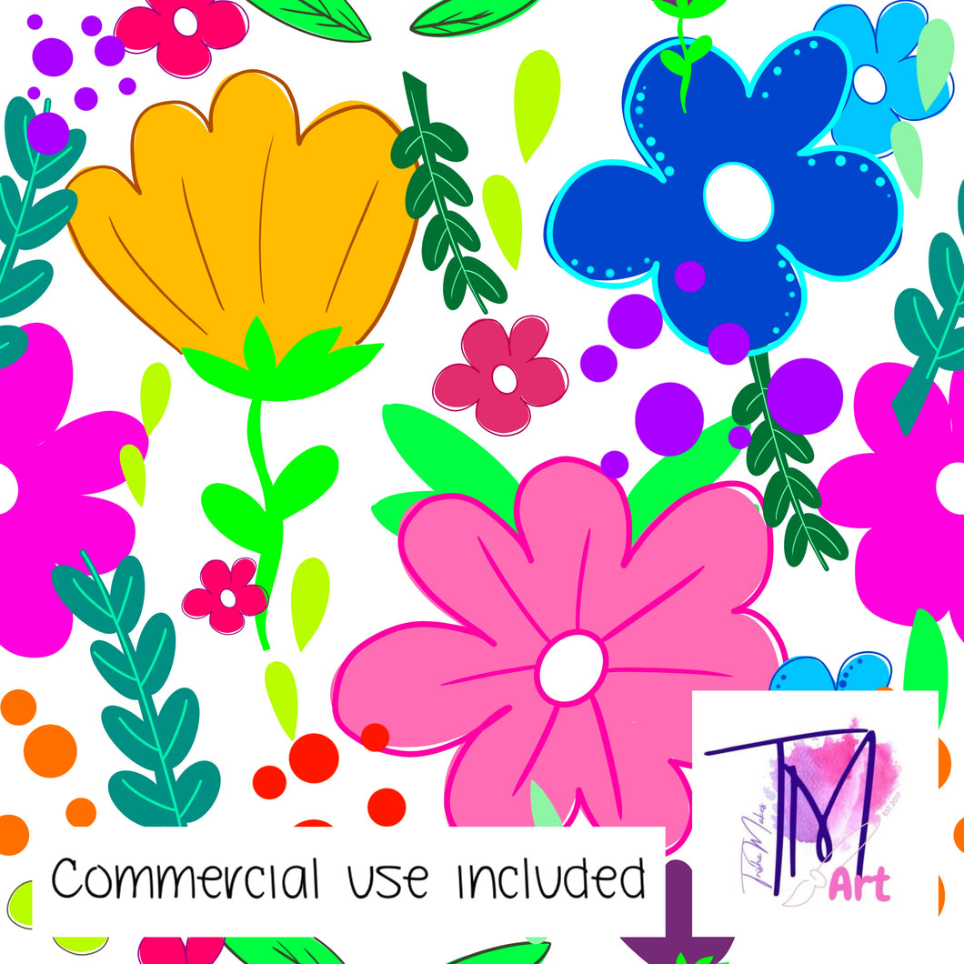 147 Bright Garden - Seamless Pattern (UNLIMITED)