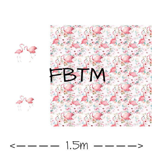 THEME #26 - 1m Floral Flamingo Panel