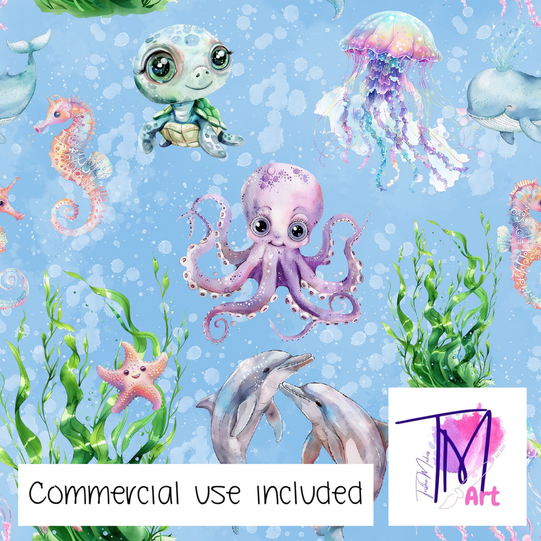 207 - Cute Under The Sea Blue (UNLIMITED)