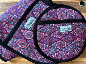 ROUND 19 - Floral Mandala in Triangles DOUBLE SCALE COTTON LYCRA