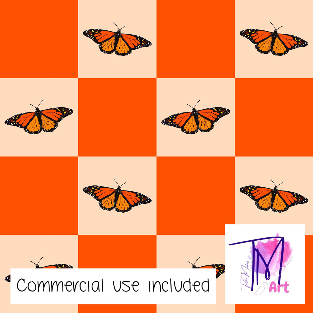 104 Monarch Checkers - Seamless Pattern (UNLIMITED)