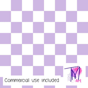 095 Pastel Purple Checkers - Seamless Pattern (UNLIMITED)